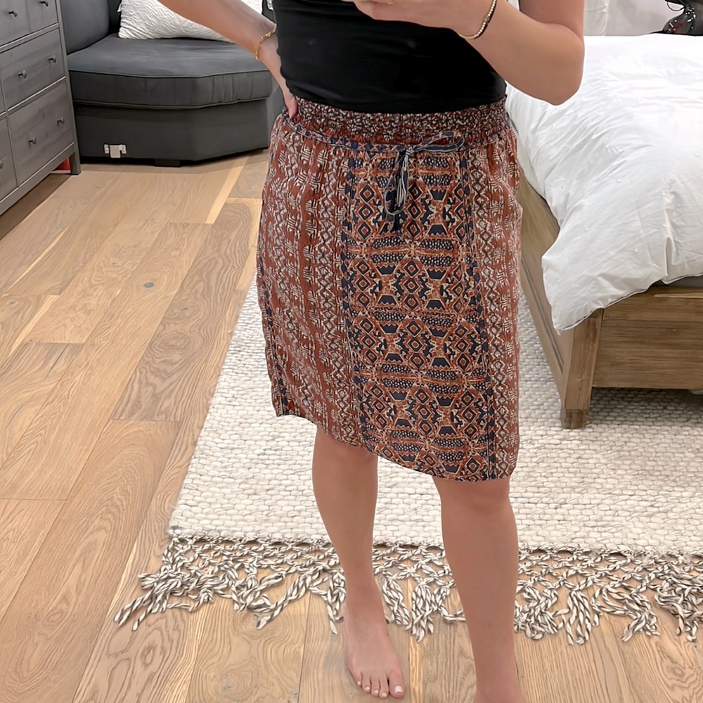 Calypso St. Barth’s Printed knee-length, elastic waist skirt